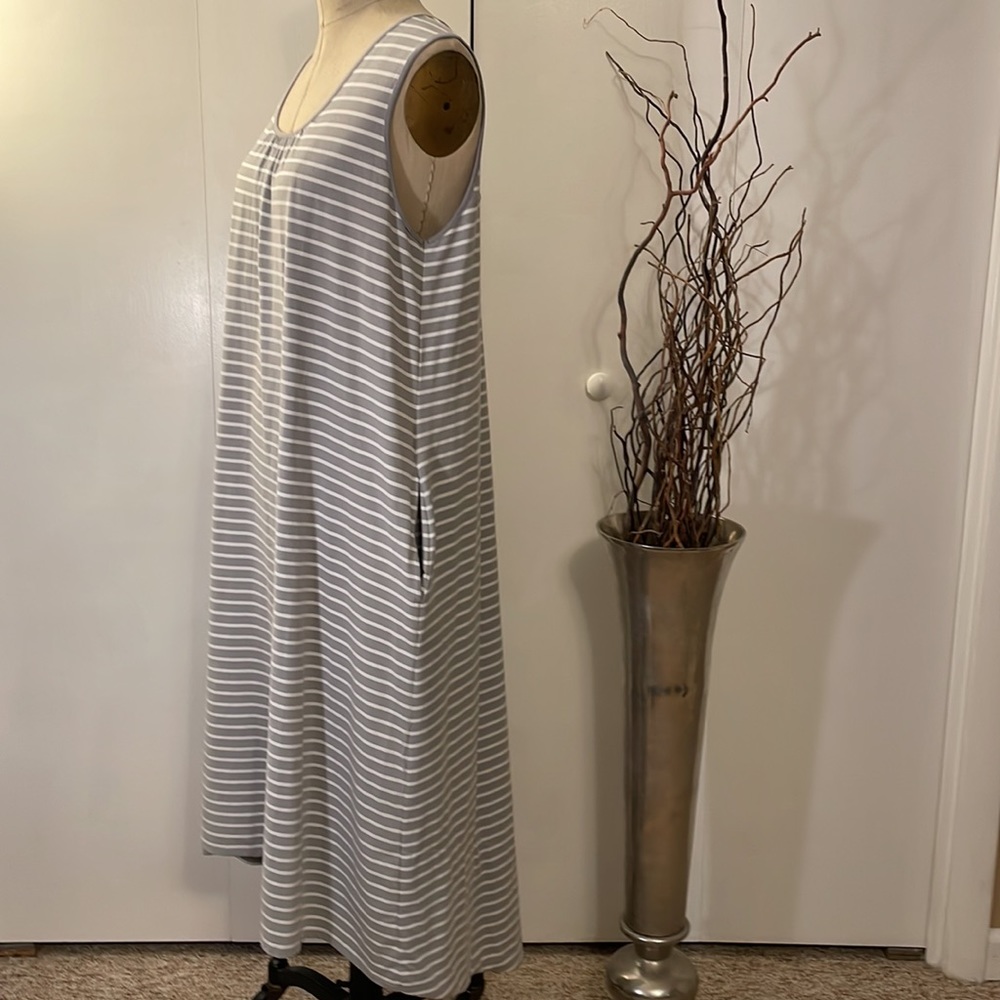 Cuddl Duds Flexwear Womens Sleeveless stripe maxi dress - Picture 2 of 5
